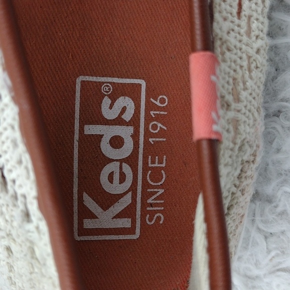 Keds Since 1916 Cream Crochet Fabric Upper Almond Toe Low Heel Slip On Sneaker - Picture 10 of 16